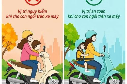 Hiểm họa khó lường khi cho trẻ nhỏ ngồi phía trước xe máy
