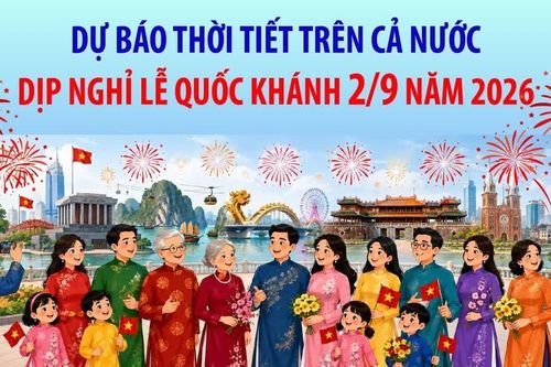 Dự báo thời tiết trên cả nước dịp nghỉ lễ Quốc khánh 2/9