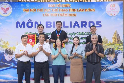 Bế mạc môn Billiards Carom 3 băng Đại hội Thể dục thể thao tỉnh Lâm Đồng lần thứ I