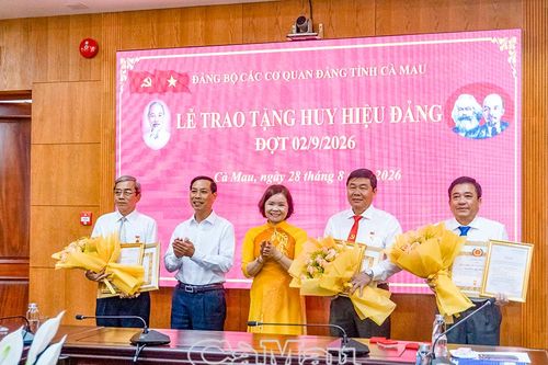 Trao Huy hiệu Đảng đợt 2/9, ghi nhận quá trình cống hiến của đảng viên