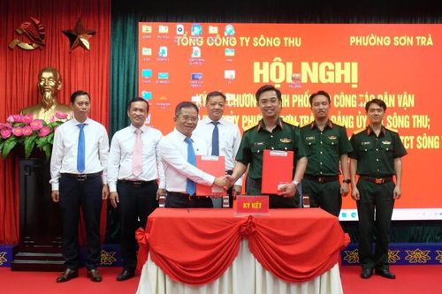 Phường Sơn Trà và Tổng công ty Sông Thu ký kết chương trình phối hợp công tác dân vận