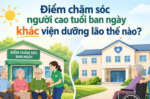 Infographic Điểm chăm sóc người cao tuổi ban ngày khác viện dưỡng lão thế nào?