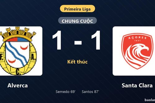 Thống kê trận đấu Alverca 1-1 Santa Clara: Hai đội chia điểm