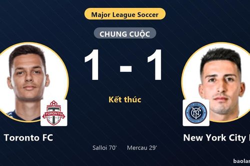 Hòa New York City FC 1-1, Toronto FC cùng đối thủ giành vé vào vòng 1/16