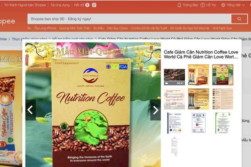 Cảnh báo cà phê giảm cân Love World Nutrition Coffee có dấu hiệu quảng cáo sai