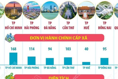Thông tin chi tiết về 8 thành phố trực thuộc Trung ương