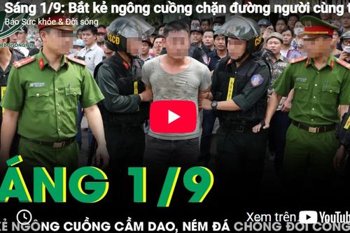 Bắt kẻ ngông cuồng chặn đường người cùng thôn 'xin đểu', cầm dao ném đá chống đối công an