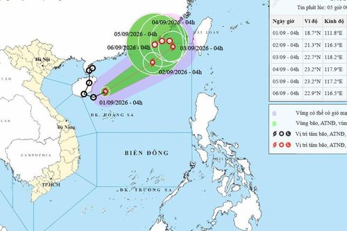 Biển Đông đón bão số 5, liên tục đổi hướng