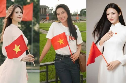 Dàn Hoa hậu, Á hậu Việt rạng rỡ khoe sắc, tự hào chào mừng Quốc khánh 2/9