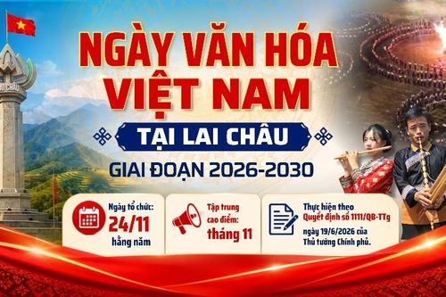 'Ngày văn hóa Việt Nam' tại Lai Châu giai đoạn 2026–2030