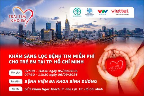 'Trái tim cho em' sẽ khám sàng lọc miễn phí bệnh tim bẩm sinh tại Thành phố Hồ Chí Minh