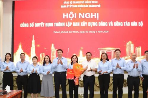 Công bố Quyết định thành lập Ban Xây dựng Đảng thuộc Đảng ủy UBND TPHCM