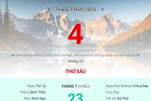 Lịch âm 4/9 - Xem lịch âm ngày 4/9