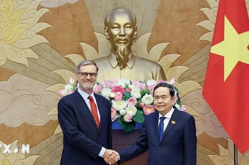 Chủ tịch Quốc hội Trần Thanh Mẫn tiếp Đại sứ Pháp tại Việt Nam Olivier Brochet
