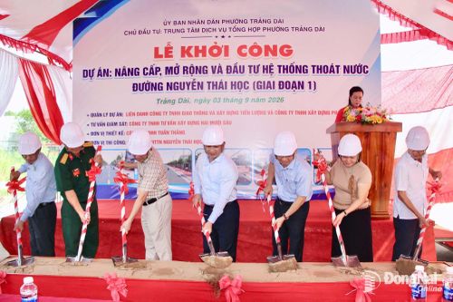 Khởi công Dự án Nâng cấp, mở rộng đường Nguyễn Thái Học, phường Trảng Dài