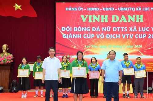 Lục Yên vinh danh đội bóng giành chức Vô địch Giải bóng đá nữ các dân tộc thiểu số Việt Nam VTV - Cup 2026