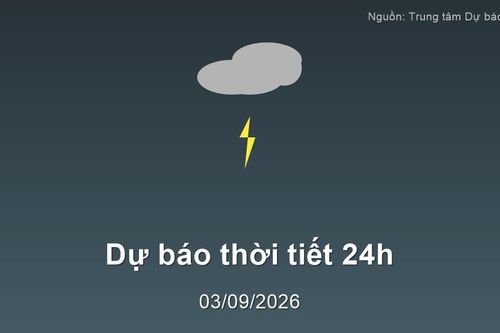 Dự báo thời tiết đêm nay và ngày mai (04/09/2026): Bắc Bộ nắng nóng, Nam Bộ mưa dông to