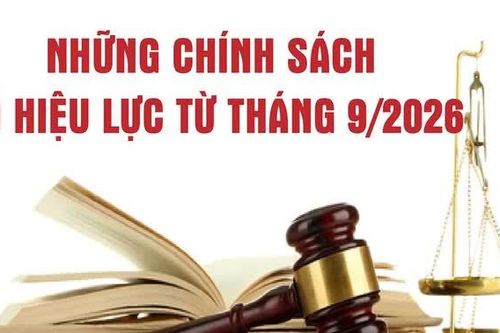 Những chính sách có hiệu lực từ tháng 9/2026