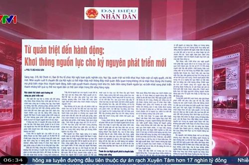 Điểm báo VTV1: Từ quán triệt đến hành động: Khơi thông nguồn lực cho kỷ nguyên phát triển mới