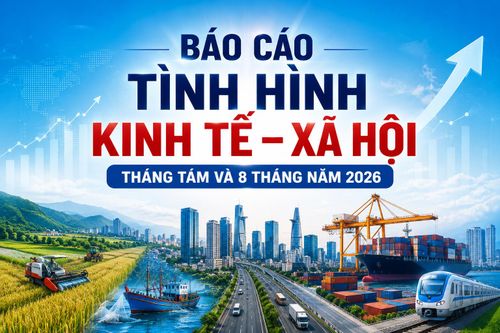 [Infographic] Tình hình kinh tế - xã hội tháng Tám và 8 tháng năm 2026