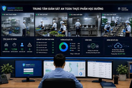 HanoiCheck - Đưa dữ liệu số vào bếp ăn bán trú học đường
