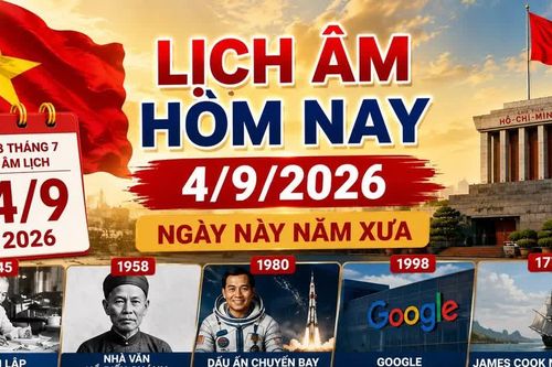 Lịch âm hôm nay 4/9/2026: Ngày 23 tháng 7 có gì đặc biệt?