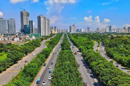 Rào chắn một đoạn Đại lộ Thăng Long để sửa chữa khe giãn, phương tiện đi lại thế nào?
