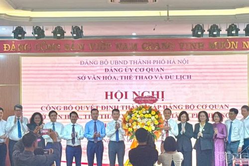 Công bố thành lập Đảng bộ cơ quan Sở Văn hóa, Thể thao và Du lịch Hà Nội