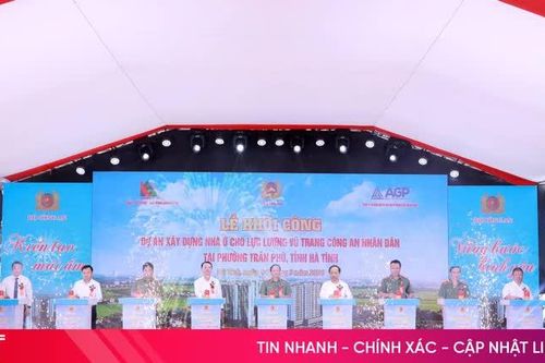Khởi công xây dựng nhà ở cho cán bộ, chiến sĩ Công an nhân dân tại Hà Tĩnh
