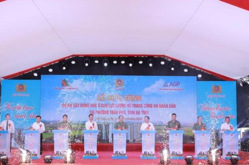 Khởi công dự án nhà ở cho cán bộ, chiến sĩ Công an nhân dân tại Hà Tĩnh