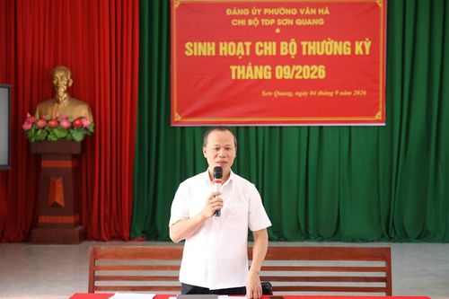 Bắc Ninh: Phó Chủ tịch Thường trực UBND tỉnh Mai Sơn dự sinh hoạt Chi bộ Tổ dân phố Sơn Quang