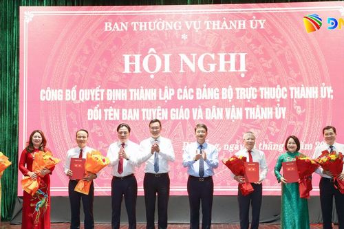 Đà Nẵng thành lập 2 Đảng bộ trực thuộc Thành ủy và đổi tên Ban Tuyên giáo và Dân vận Thành ủy