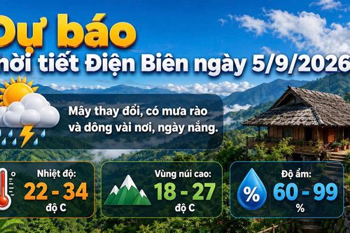Bản tin Dự báo thời tiết ngày 5/9/2026
