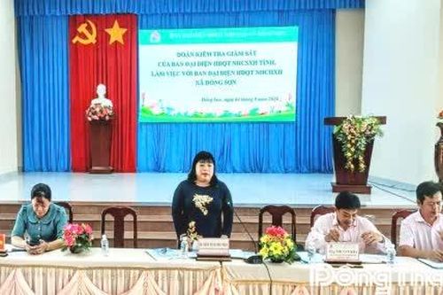 Ban đại diện Hội đồng quản trị Ngân hàng Chính sách xã hội tỉnh kiểm tra, giám sát tại xã Đồng Sơn