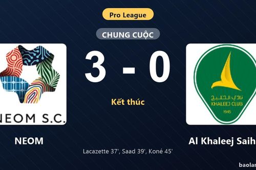 Thống kê trận đấu NEOM 3-0 Al Khaleej Saihat: NEOM thắng đậm thuyết phục