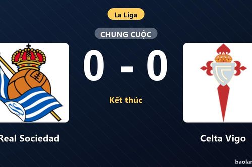 Thống kê trận đấu Real Sociedad 0-0 Celta Vigo: Trận hòa không bàn thắng
