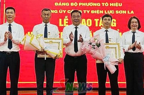 Đảng ủy Công ty Điện lực Sơn La tổ chức Lễ trao tặng Huy hiệu Đảng đợt 2/9