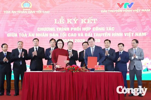 TANDTC và VTV ký kết chương trình phối hợp công tác giai đoạn 2026 - 2030