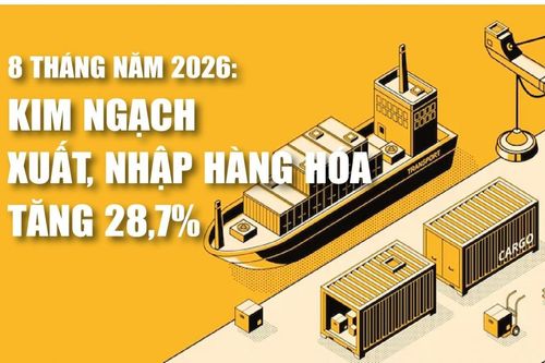 Infographics: Tổng kim ngạch xuất, nhập khẩu hàng hóa cả nước đạt 770,14 tỷ USD