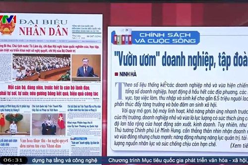 Điểm báo VTV1: 'Vườn ươm' doanh nghiệp, tập đoàn lớn