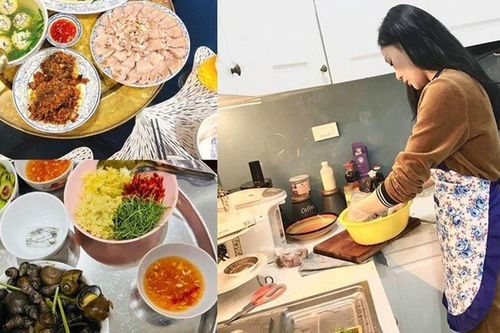 Dịp lễ không check-in sang chảnh, Phương Oanh gây sốt với mâm cơm nhà siêu thanh nhẹ