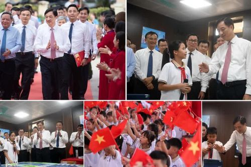 Lễ khai giảng lịch sử, đầy ắp niềm vui ở xã đảo duy nhất ở Thủ đô