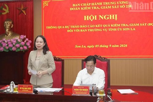 Thông qua dự thảo báo cáo kiểm tra, giám sát đợt 3 đối với Ban Thường vụ Tỉnh ủy Sơn La
