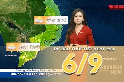 [Video] Dự báo thời tiết đêm nay và ngày mai 6/9/2026: Mưa dông mở rộng trên cả nước, cục bộ có nơi mưa to