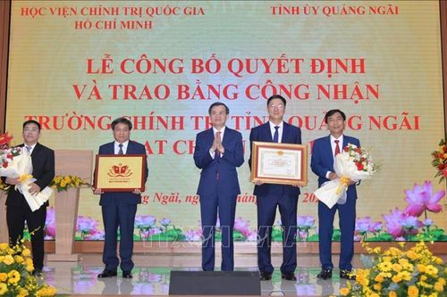 Trường Chính trị tỉnh Quảng Ngãi đạt chuẩn mức 1