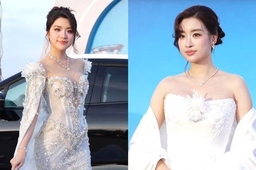 Phương Oanh đọ sắc Đỗ Mỹ Linh ở thảm xanh chung kết Miss World
