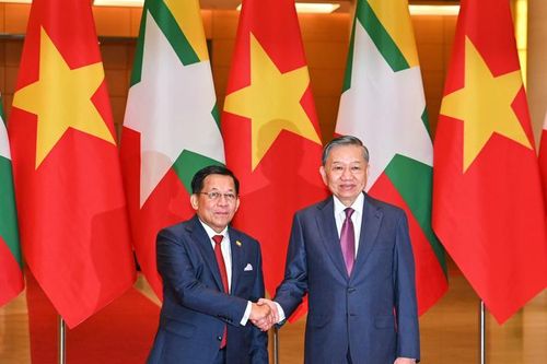 Tổng Bí thư, Chủ tịch nước Tô Lâm chủ trì Lễ đón Tổng thống Myanmar