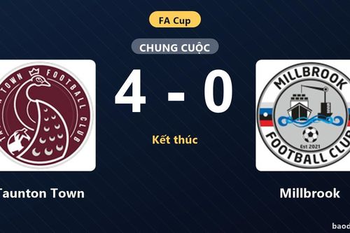 Taunton Town thắng áp đảo Millbrook 4-0 tại vòng loại Cúp FA