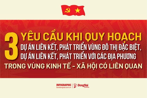 [Infographic] Luật Phát triển đô thị: 3 yêu cầu khi quy hoạch dự án liên kết, phát triển vùng đô thị đặc biệt, dự án liên kết, phát triển với các địa phương trong vùng kinh tế - xã hội có liên quan
