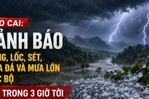 Lào Cai: Cảnh báo dông, lốc, sét, mưa đá và mưa lớn cục bộ trong 3 giờ tới